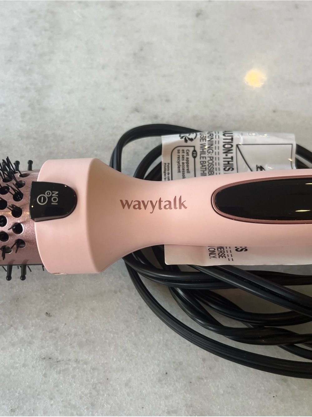 Wavytalk Pink lonic Curling Brush 1.25in Ceramic Digital Display 410°F. - Picture 2 of 8